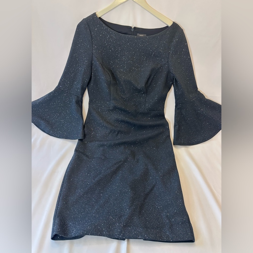 Vince Camuto size 10 metallic bell sleeve sheath dress